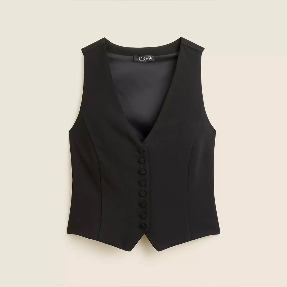 J. Crew Black Sleeveless Fitted Top